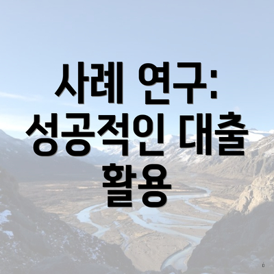 사례 연구: 성공적인 대출 활용