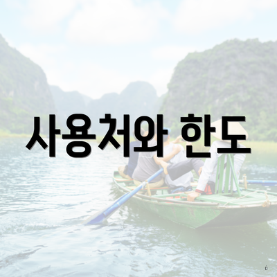 사용처와 한도