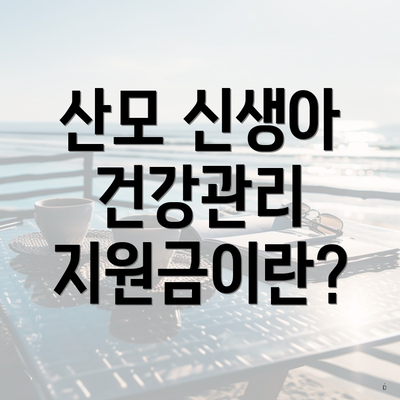 산모 신생아 건강관리 지원금이란?