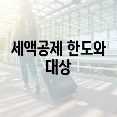 세액공제 한도와 대상