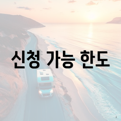 신청 가능 한도