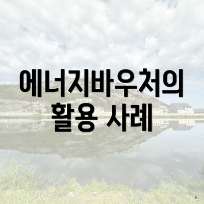 에너지바우처의 활용 사례