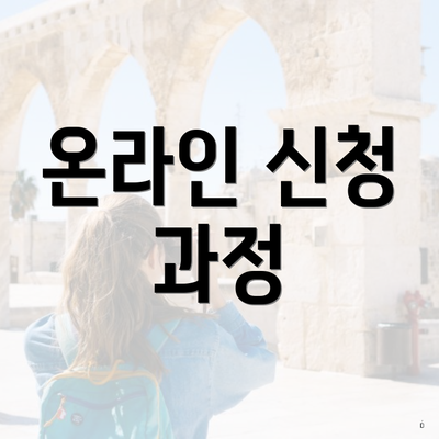 온라인 신청 과정