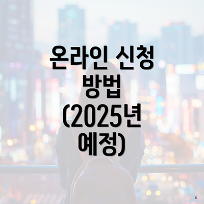 온라인 신청 방법 (2025년 예정)