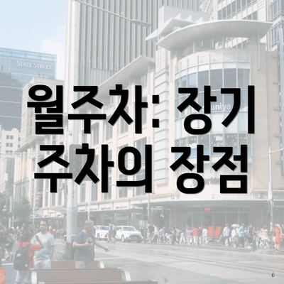 월주차: 장기 주차의 장점