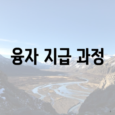 융자 지급 과정