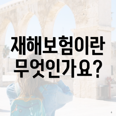 재해보험이란 무엇인가요?