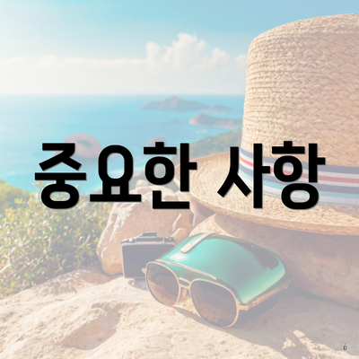 중요한 사항
