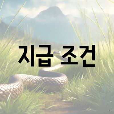 지급 조건