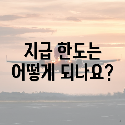 지급 한도는 어떻게 되나요?