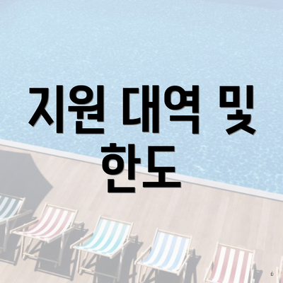 지원 대역 및 한도