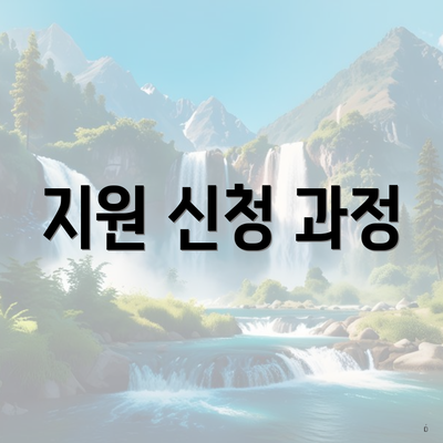 지원 신청 과정
