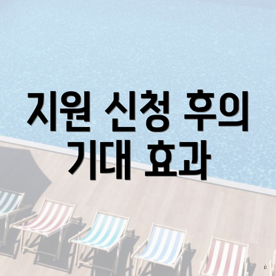 지원 신청 후의 기대 효과