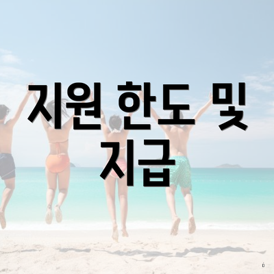 지원 한도 및 지급