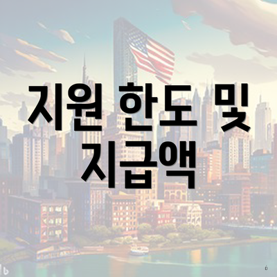 지원 한도 및 지급액