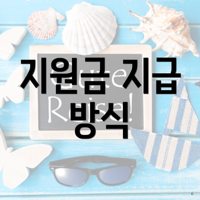지원금 지급 방식