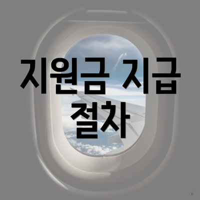 지원금 지급 절차