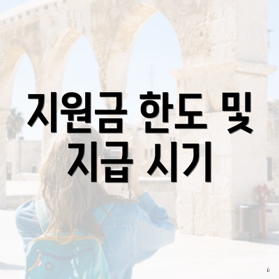 지원금 한도 및 지급 시기
