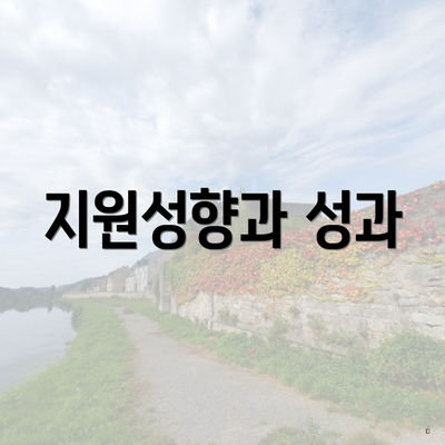 지원성향과 성과