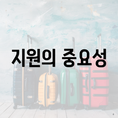 지원의 중요성