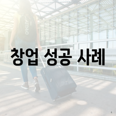 창업 성공 사례