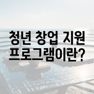 청년 창업 지원 프로그램이란?