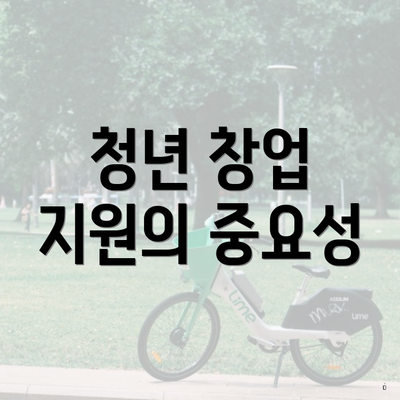 청년 창업 지원의 중요성