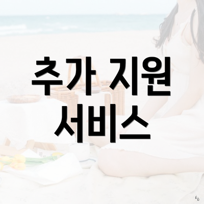 추가 지원 서비스