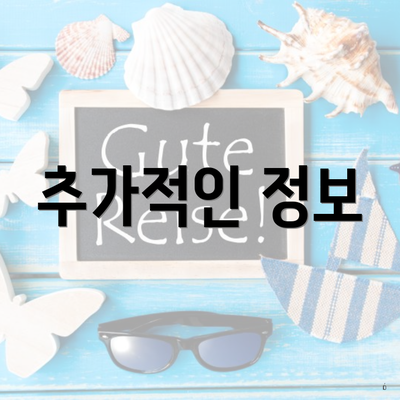 추가적인 정보
