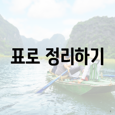 표로 정리하기
