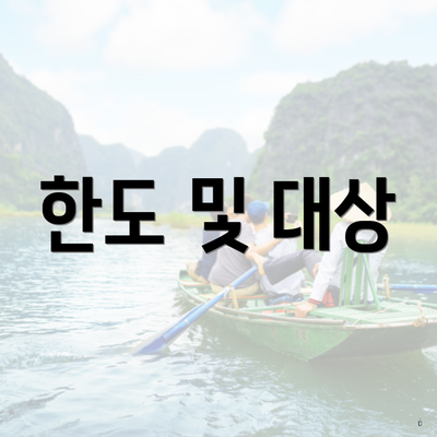 한도 및 대상