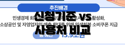 신청기준 vs 사용처 비교