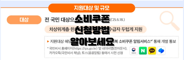 소비쿠폰 신청방법 알아보세요