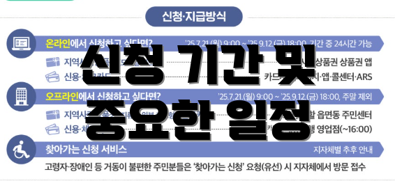 신청 기간 및 중요한 일정