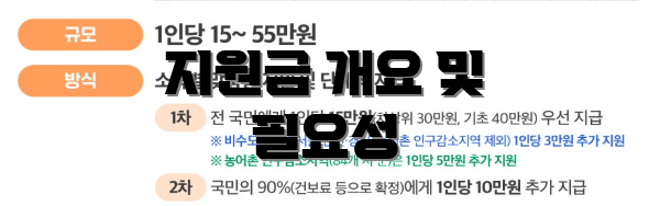 지원금 개요 및 필요성
