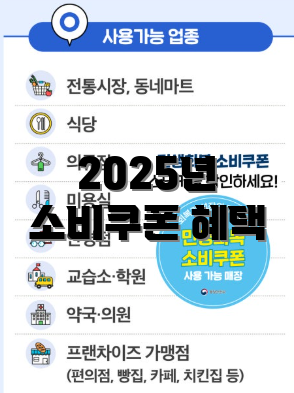 2025년 소비쿠폰 혜택