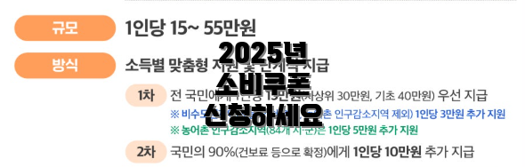 2025년 소비쿠폰 신청하세요