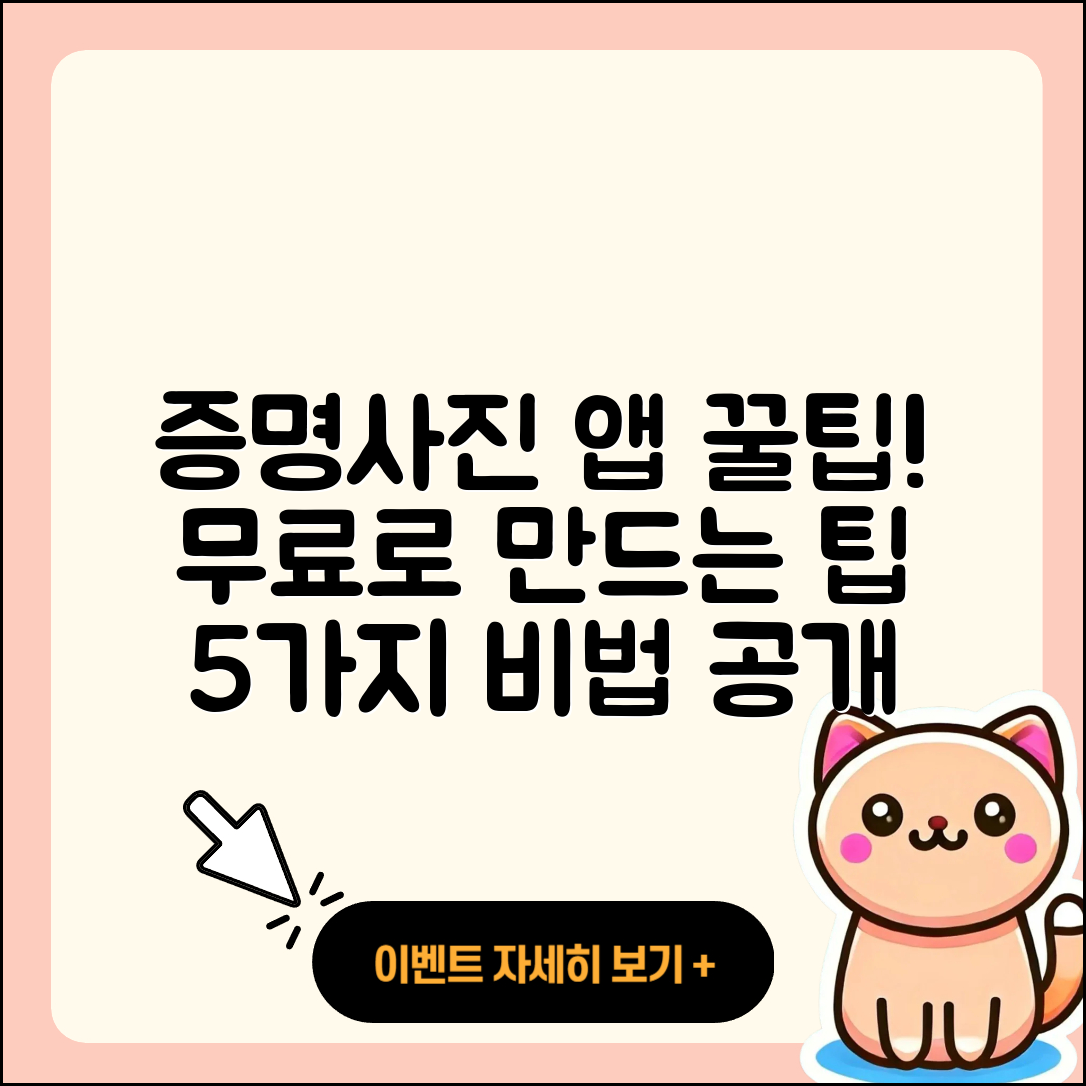 증명사진 무료어플로 만드는 5가지 팁