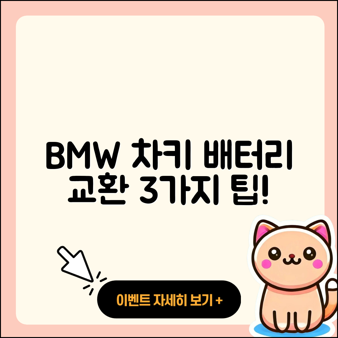 BMW 차키 배터리 교환 방법 3가지