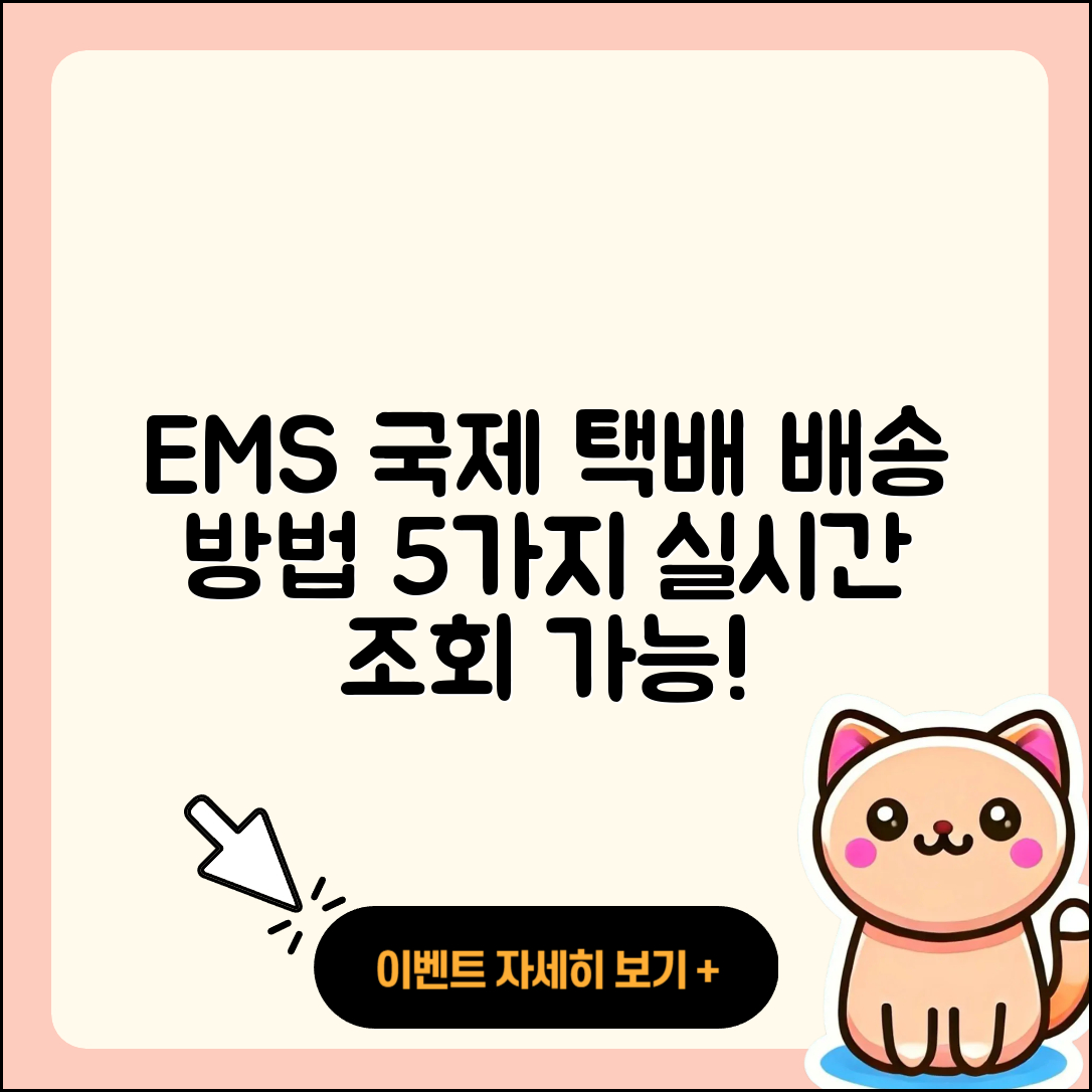 국제 우편 택배 EMS 배송 방법 5가지와 실시간 조회