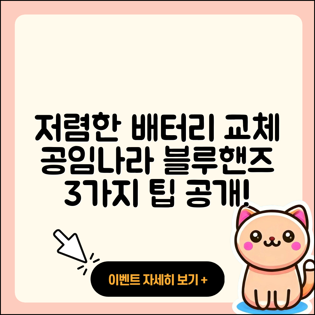 공임나라와 블루핸즈 3가지 저렴한 배터리 교체 방법