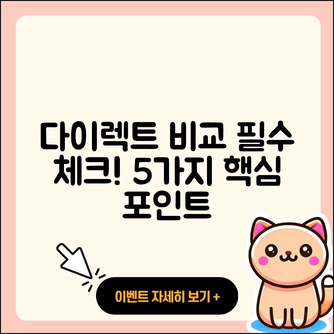 다이렉트 자동차보험 비교견적 5가지 필수 체크리스트