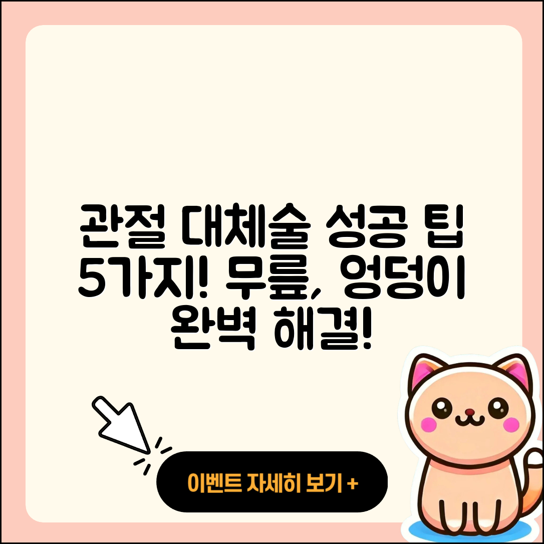 관절 대체술, 성공적인 5가지 방법